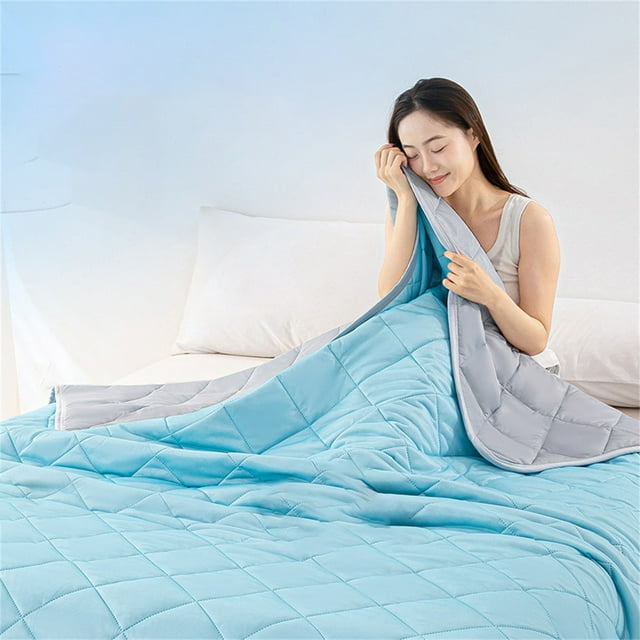 HUASHENG Heavy Blanket For Sleeping Perfect,Ice Blanket Summer Cooler Quilt For Hot Sleepers And Night Sweats Cooler Comforter Double Cold Effect Blanket Cooler Fiber Soft Machine Washable