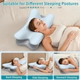 thumbnail image 7 of Cervical Neck Pillow for Pain Relief - Ergonomic Side Sleeper Pillow for Neck Support, Cooling Memory Foam Pillows for Sleeping, Contour Pillow Orthopedic Bed Pillow for Back Stomach Sleepers, 7 of 7