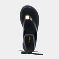 thumbnail image 2 of XYD Women Metal Ornament Round Toe Thong Sandals Ankle Wrap Lace Up Flat Shoes Comfortable Casual Flip Flops Size 9.5 Black, 2 of 4