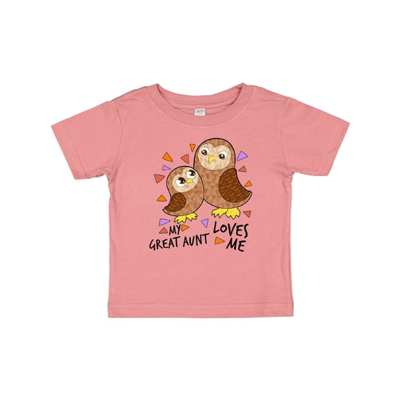 Inktastic My Great Aunt Loves Me Cute Owl Family Boys or Girls Baby T-Shirt