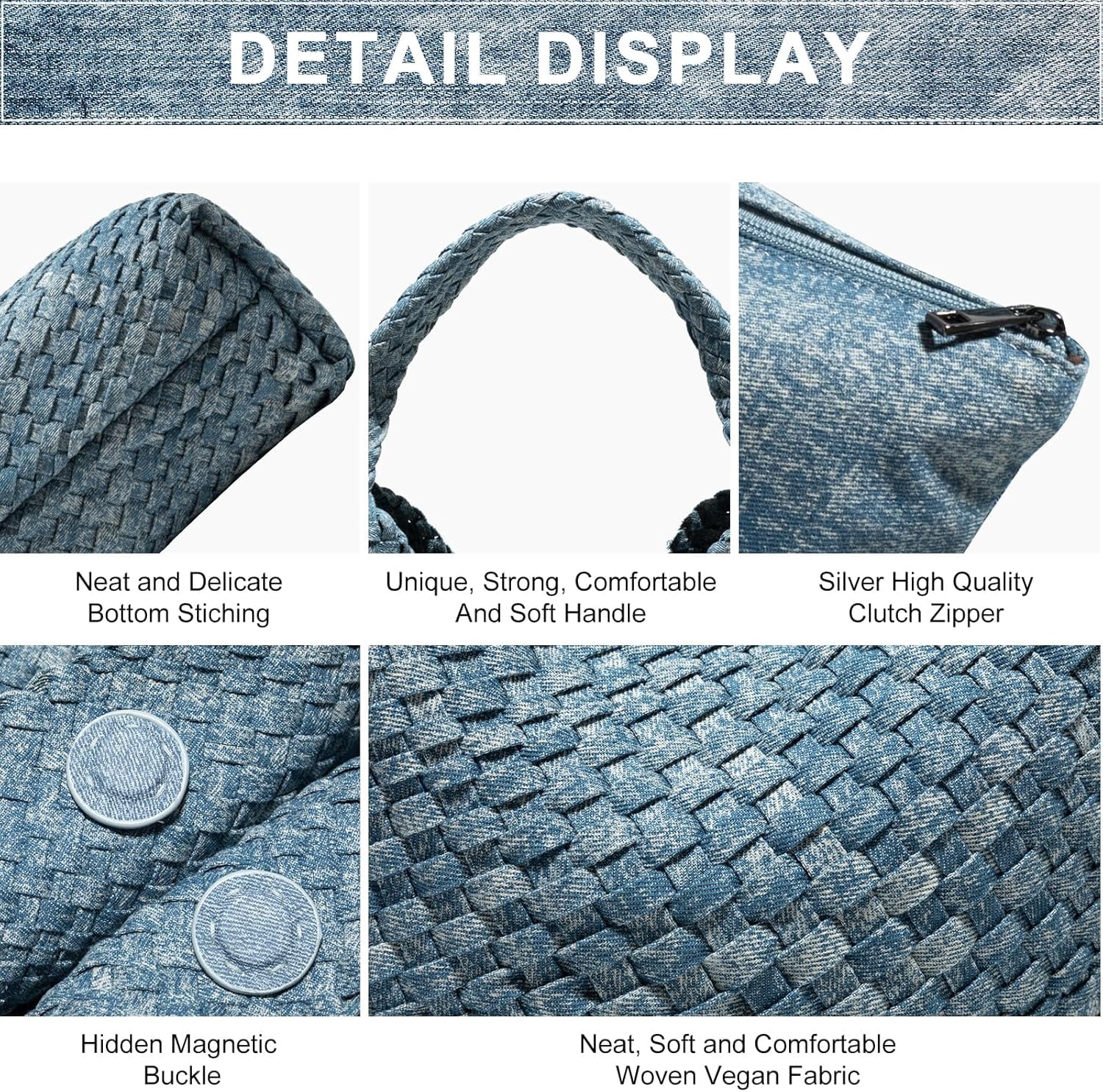 Woven Bag Purses and Handbags Woven Vegan Leather Bag For Women Woven Tote Bag Shoulder Bag Top-Handle Bag With Purses