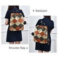 thumbnail image 4 of FORMRS Women's Travel Backpack Purse Anti-Theft Hidden Pockets Casual Shoulder Bag, Checkered Pattern, 4 of 7