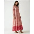thumbnail image 4 of Printed Viscose Maxi Dress with Crew Neck, 4 of 7