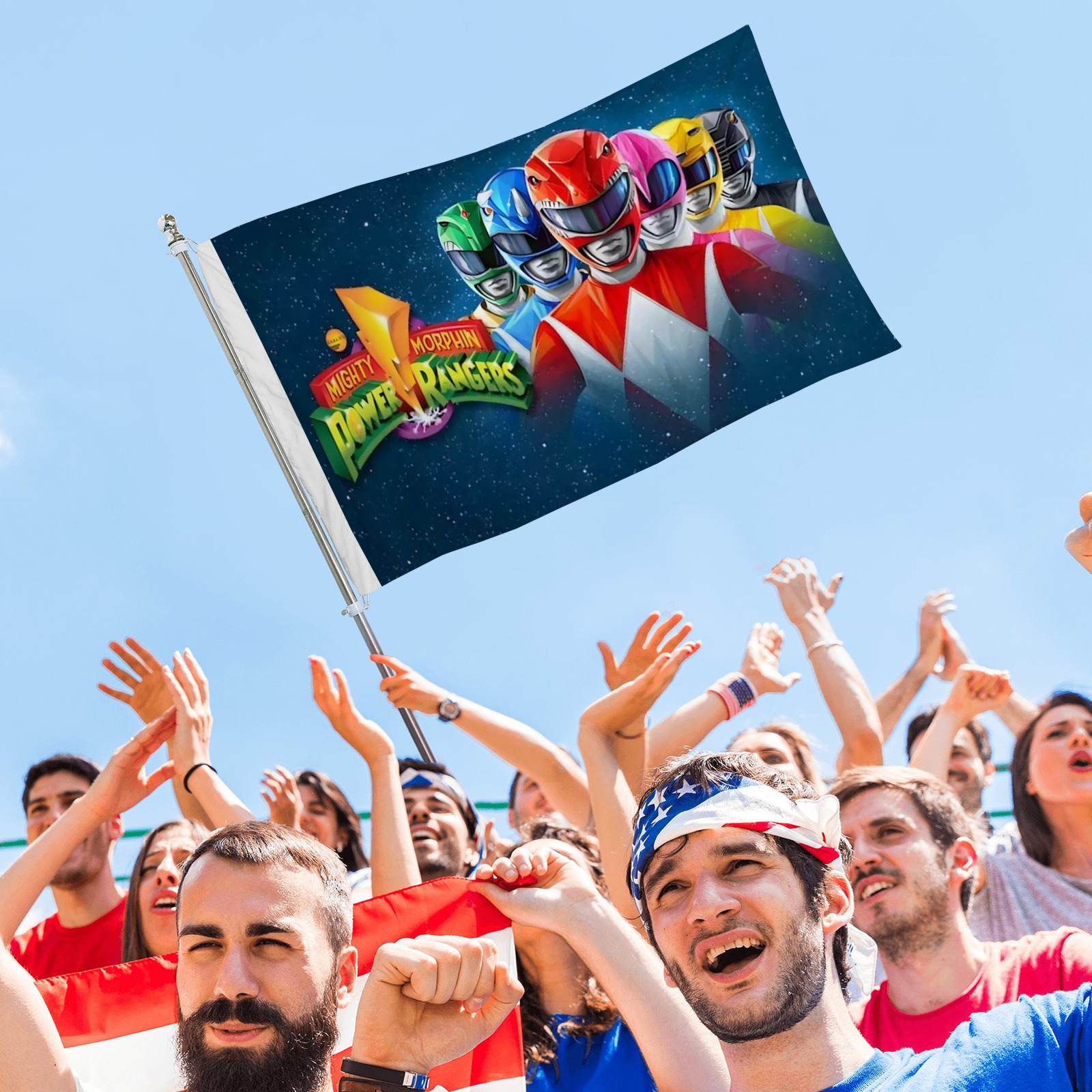 Flags for Mighty Morphin Power Rangers Decorations for Home, Outside, Indoor Outdoor Flag, House Flag Party Funny Gift for Family Member 3×5 FT