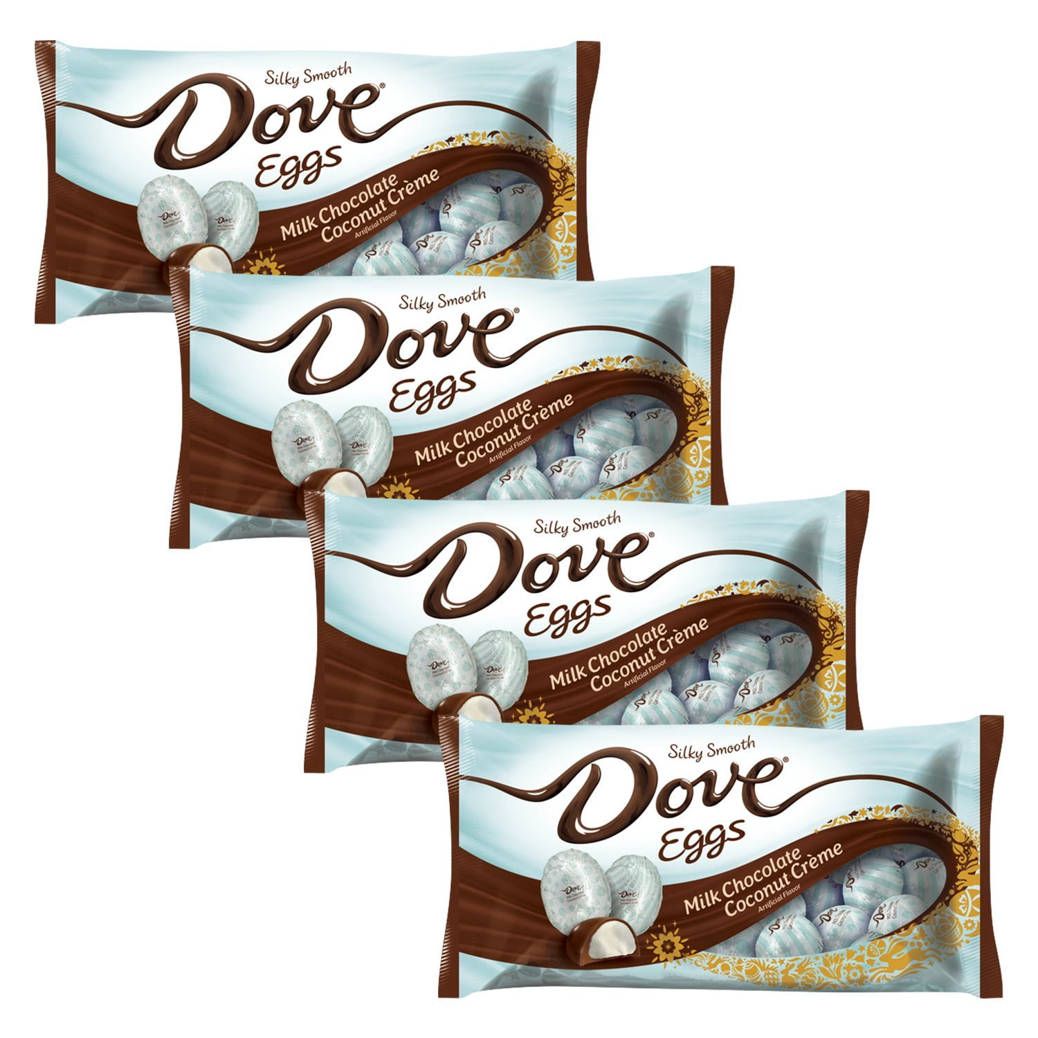 DOVE Easter Coconut Crème Milk Chocolate Candy Eggs 7.94Ounce Bag