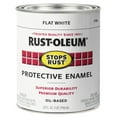 thumbnail image 4 of White, Rust-Oleum Stops Rust Flat Protective Enamel-7790502, Quart, 4 of 11