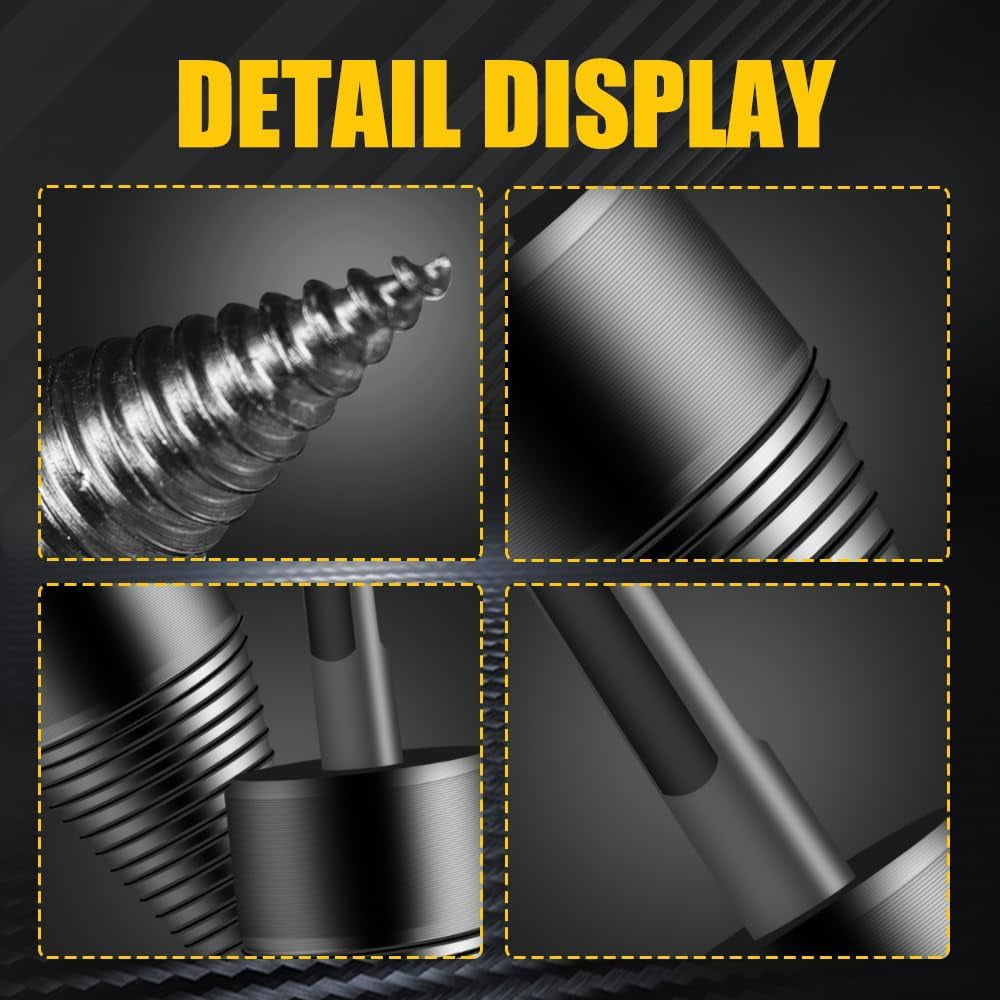 Firewood Drill Bit Set, 32mm Wood Splitters Drill Bit, Detachable Heavy Duty Electric Drills,  for Firewood, for Home and Outdoor Use
