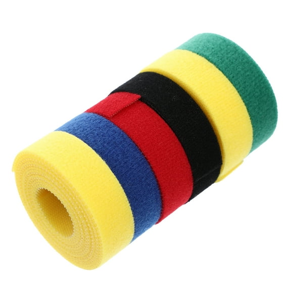 Qijita 6 Rolls 1.5m Cable Organizers Fastening Cable Ties Cable Straps (Assorted Color)