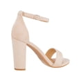 thumbnail image 2 of Women Chunky Heeled Ankle Strap Sandals Elegant Single Band Buckle Decor Sandals High Heel Sandals Open Toe Ankle Strap Sandals Heels, 2 of 5