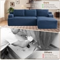 thumbnail image 4 of L-Shaped Modern Comfortable Plush Boneless Sofa - No Assembly Required, Compressed Packaging, Suitable for Living Rooms & Bedrooms, 4 of 8