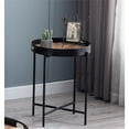 thumbnail image 3 of Connexion Decor Bentdare Reclaimed Fir & Metal End Table in Natural/Black, 3 of 5