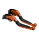 thumbnail image 1 of Palancas de freno y embrague cortas únicas para Aprilia RSV4 2009-2022, palanca de freno ajustable en 6 posiciones, aleación de aluminio T6 6061, naranja, 1 juego, 1 of 7