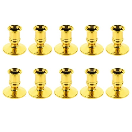 Masteelf  10 Pcs Tapered Electronic Candle Holder Holders Attractive Candlestick