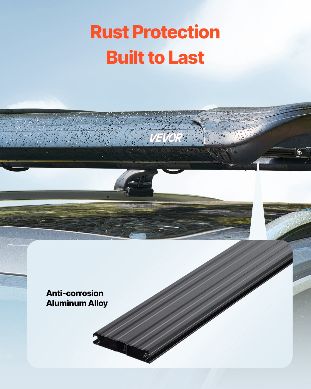 VEVOR Roof Rack Cargo Carrier, 48 x 40 x 5.6 in, Universal Rooftop Cargo Basket, Car Top Luggage Holder with 150 lbs Max Load Capacity, 4.1 in Fence, Anti-Rust Alloy Steel, Wind Fairing, for SUV Car