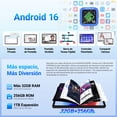 thumbnail image 4 of 2026 Android 16 Tablet 11inch, Face Unlock, 32GB+256GB+1TB Expand, Octa-core CPU, 7800mAh Large Battery, WiFi6, Touchscreen Display, Widevine L1,Black, 4 of 7