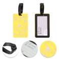 thumbnail image 3 of Unique Bargains 1 Pc Airplane Lines Pattern Luggage Tag for Travelling Yellow, 3 of 5