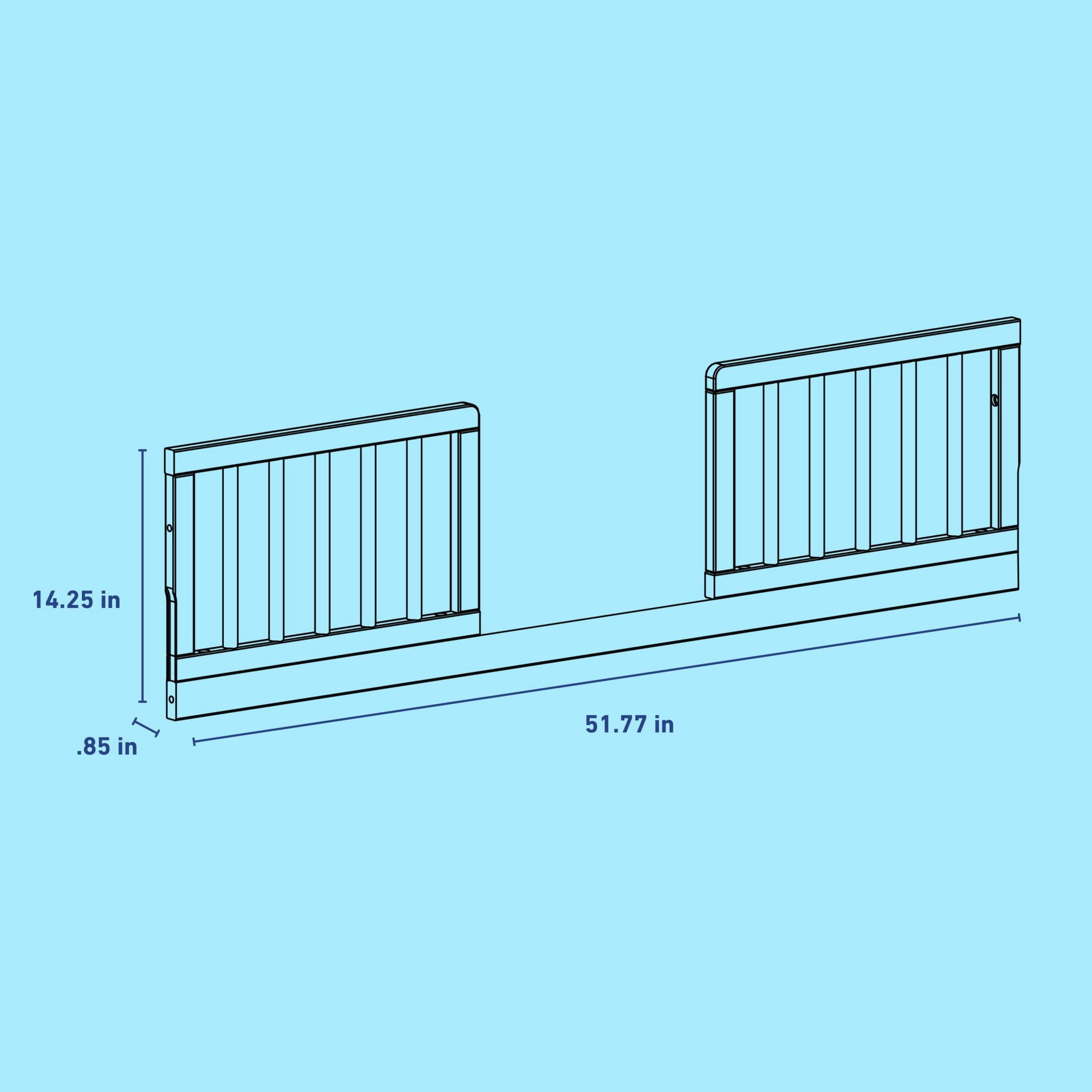 Storkcraft & Graco Universal Toddler Safety Guardrail Kit (Dowels) - Sage