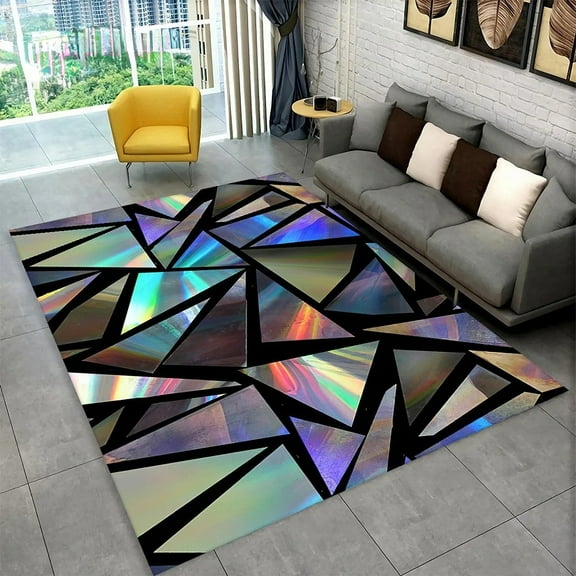 3D Abstract r Geometric n Carpet Floor Mat for Home Fashion Living Room Bedroom Area Large Rug Kitchen Non-slip Rugs
