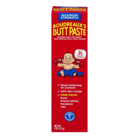 (2 Pack) Boudreaux's Butt Paste Maximum Strength, 4.0 (Best Baby Butt Cream)