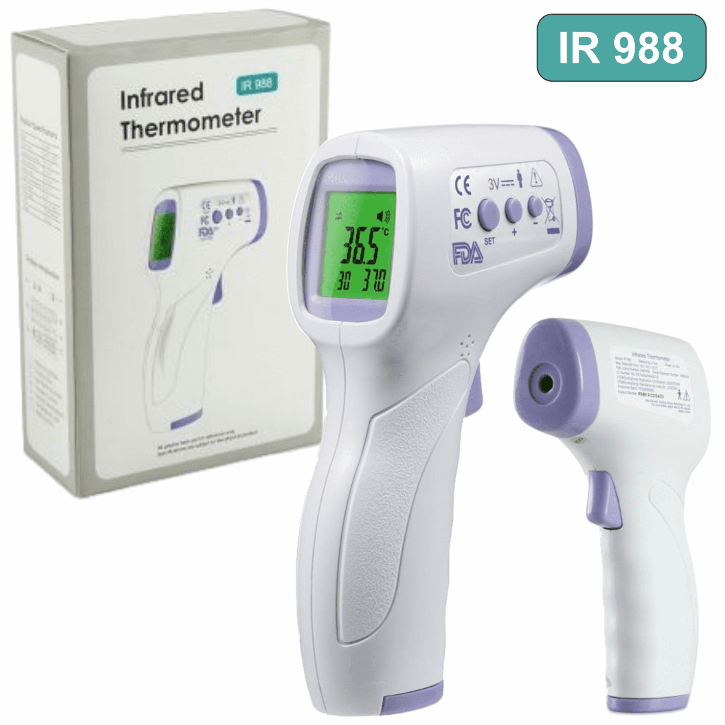 Infrared Non-contact Thermometer Ear Forehead Monitor Body Thermometer Quick Measuring
