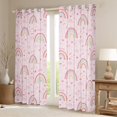 thumbnail image 2 of Manfei Cute Rainbow Blackout Curtains Set of 2 (52x84 Each),Loves Stars Print Window Curtains,Pink Fairy Tale Curtains and Drapes For Girls Kids,Super Cozy Room Decor, 2 of 6
