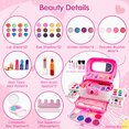 thumbnail image 3 of Richgv Girls Makeup Toys Kit, 57 Pcs Pretend Play Makeup Toys for Kids with Real Cosmetic, Kids Makeup Set Toys for Girls 3-6 Year Christmas Birthday Gifts, 3 of 8