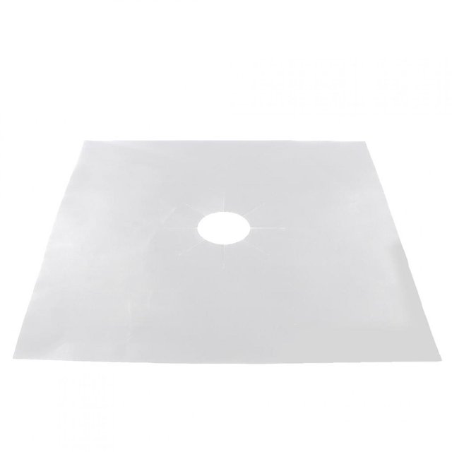 M Buder Tapete Protector para Estufa de Gas Reutilizable Fibra de Vidrio Plateado 6 Piezas 27x27 cm / 10.6 inches