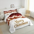 thumbnail image 3 of Feelyou Merry Christmas Child 01, Rustic Cabin Twin Comforter Sets, Western Vintage Festival Reversible Bedding Set, Luxury Bedroom Decor, 2pcs, 3 of 8