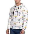 thumbnail image 3 of Lsque Hot Air Balloon Pattern Casual Men's Hoodie,Hooded Sweatshirt with Kangaroo Pocket,Pullover Hoodie-Small, 3 of 7