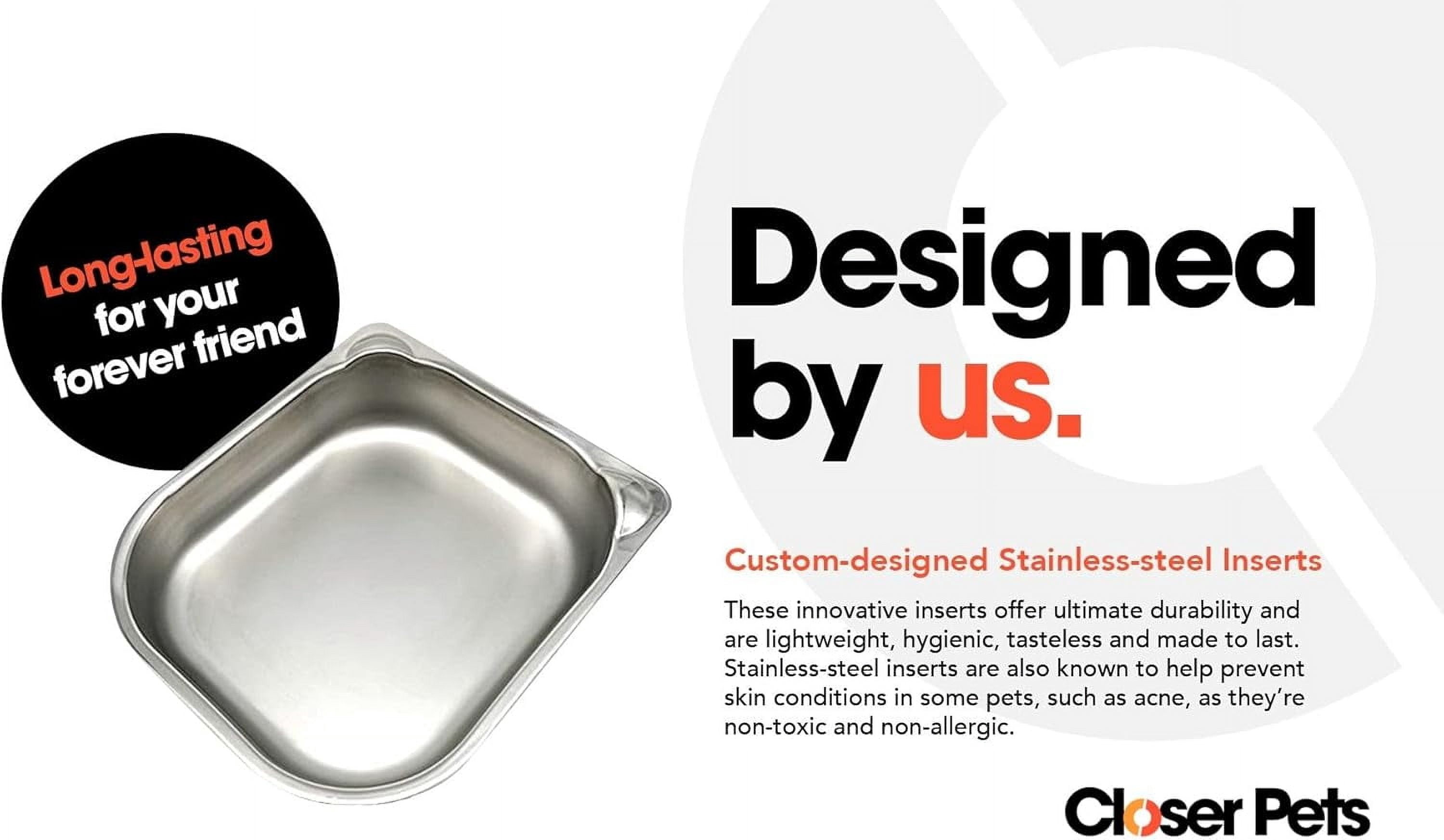 C200 Automatic Cat Feeder with Stainless Steel Bowls for Cats and Small Dogs