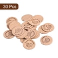 thumbnail image 3 of Uxcell 30Pack Microfiber Handmade Leather Label Sewing Embossed Crochet Tags, Light Brown, 3 of 6