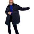 thumbnail image 1 of Sedceaty Women Quilted Jacket with Belt Lightweight Casual Warm Solid Color Single Breasted Long Sleeve Outwears Overcoat, 1 of 6