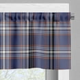 thumbnail image 5 of Ambesonne Checkered Valance & Curtain, Abstract and Striped, 55"x36", Night Blue Cinnamon, 5 of 6