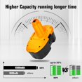 thumbnail image 3 of 2-Pack 4.5Ah Ni-Mh DC9096 Battery Replacement for Dewalt 18V Battery DC9098 DC9099 DW9095 DW9096 DW9098 DW9099 DE9039 DE9095 DE9096 DE9098 DE9503, 3 of 11