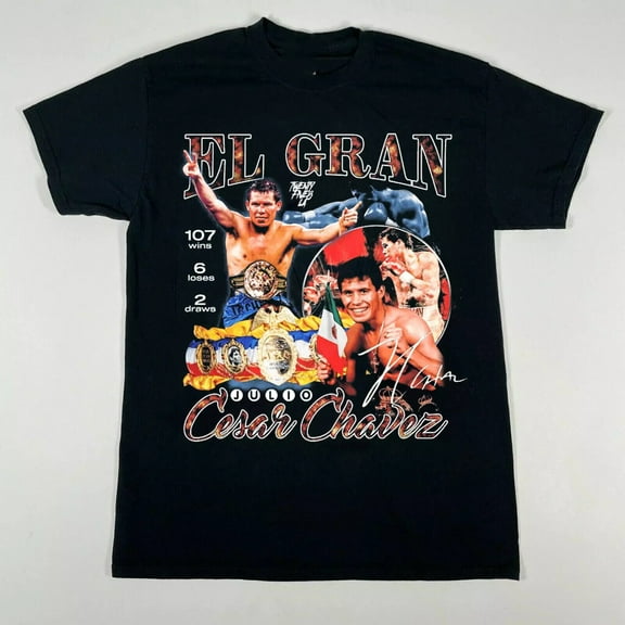 Julio Cesar Chavez Gift For Fan Cotton Black All Size Unisex T-Shirt AR186