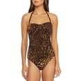 thumbnail image 2 of Lauren Ralph Lauren Womens Ocelot Leopard Print Underwire One-Piece Swimsuit, 2 of 7