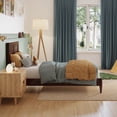 thumbnail image 3 of Berkshire Twin Wood Low Profile Platform Bed in Walnut, 3 of 13