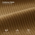 thumbnail image 5 of BLAZANT 39” Accent Chair, Corduroy Single Sofa Couch, Comfy Reading Chair with Extra Deep Seat, Modern Armchair with Square Armrest& Removable Cushion Cover, Small Couch for Small Spaces, 5 of 11