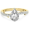 thumbnail image 3 of Pear Shape 3 Carat IGI Certified Lab Grown Diamond Ring | 14K Yellow Gold | Phoebe Twigs Diamond Ring | FG-VS1-VS2 Quality Friendly Diamonds, 3 of 5