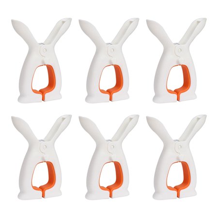 6x Clothes Pegs Hanging Clip Clamps Clothespins Keep Your Towel From Blowing Away Windproof Laundry Pins Beach Towel Clips for Pool Chairs , L , 8.5cm L