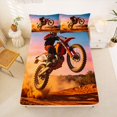 thumbnail image 5 of Manfei Racing Motorbike Queen Sheets,Speed Games Queen Sheet Sets,Brown,4-Piece,1 Flat Sheet, 1 Fitted Sheet and 2 Pillowcases, 5 of 6