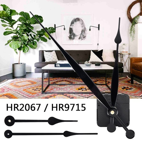 Quartz Clock Movement Mechanism Motor Fitting w/ Long Hands Kit Battery