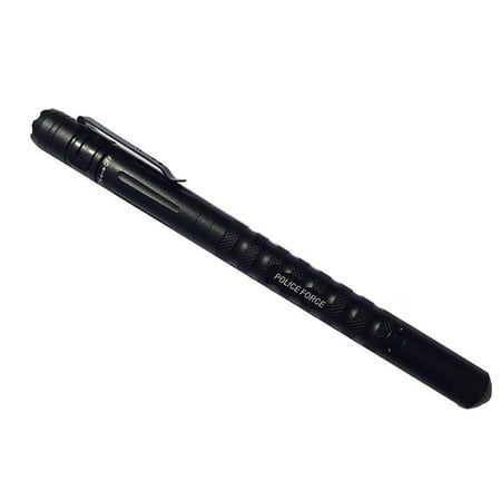 Military Grade Battery Pack streetwise police force military grade tactical pen with led light, dna tactical edge, water resistant, window breaker, kubotan flashlight + aaa battery included for 100,000h led lifespan ()