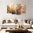 thumbnail image 2 of Elephant Stock Wall Street American Flag Wall Art - Horizontal Multi Panel Canvas - Living Room Wall Decor - Places Multi Panel - Red And Blue Decor - 75" x 48", 2 of 8