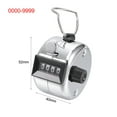thumbnail image 4 of Hand Tally Counter 4 Digit Tally Counter Mechanic Palm Click Counter Silver Tone, 4 of 5