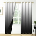 thumbnail image 5 of Nanqianyi Ombre Blackout Curtains for Bedroom, Gradient White to Grey Black Thermal Insulated Grommet Window Curtain for Living Room, 2 Panels, 52x63 inches Length, 5 of 7