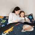 thumbnail image 5 of jejeloiu Galaxy Planet Bedding Comforter Set,Colorful Stars Dots Twin Comforter Sets,Universe Theme Bedding Set For Boys Teens,Microfiber Bedroom Decor Reversible,2-Piece, 5 of 8