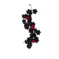 thumbnail image 2 of Artificial With Black Maple Leaves And Red Roses For Halloween Gothic Decorative Artificial Flower Garland For Fireplaces And Stairs 180cm Length Available, 2 of 5