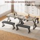 thumbnail image 4 of Juego de Comedor para 4 con Mesa y 2 Bancos Plegables Estructura de Metal en Forma Z que Ahorra Espacio para Cocina y Sala Gris, 4 of 7
