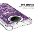 thumbnail image 3 of for Xiaomi Redmi Note 9 5G Case, Creativity Clear Quicksand Glitter Flowing Liquid Floating Soft TPU Case w/Stand Bling Diamond Sparkle Phone Cover for Xiaomi Redmi Note 9 5G  Purple, 3 of 13